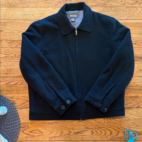 Kenneth Cole Reaction Navy Blue Wool Blend Jacket SZ L - Picture 12 of 16
